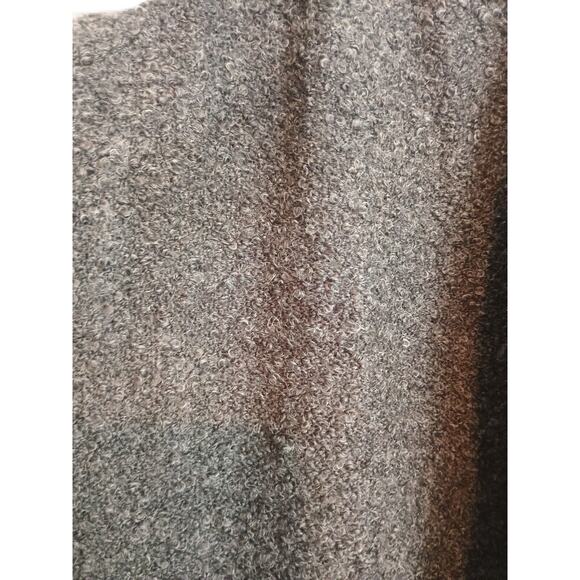 Pure Jill Coat Women Large Petite Gray Bouclé Wool Blend Open Chore Basic Jacket - Picture 6 of 8